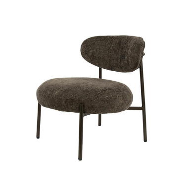 Fauteuil Bruin Stof - Zithoogte 41cm - Round product