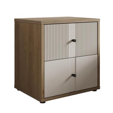 Meubella - Nachtkastje Riggs - Beige - 55 cm - 2 lades product