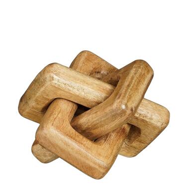 Mica Decorations Knoop Woondecoratie - L19 x B19 x H19 cm - Mangohout product