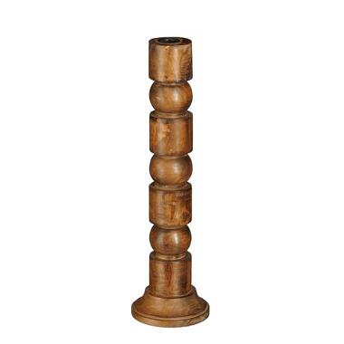 Mica Decorations Philo Kandelaar - H40 x Ø11 cm - Mangohout - Bruin product
