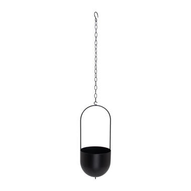 QUVIO Hangende bloempot - Langwerpig - Metaal - Zwart product