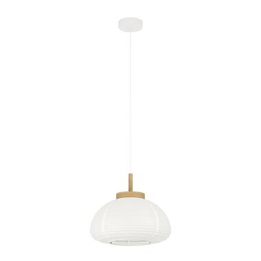 EGLO Summerhill Lampe suspendue - E27 - Bois ; Papier - Blanc ; product