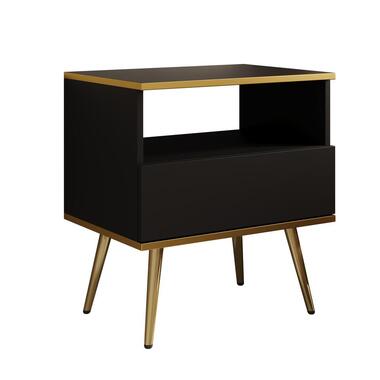 Meubella Table de chevet Orleans - Noir - 54 cm product