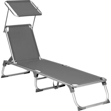 Ligstoel - opklapbaar - 55 x 193 x 31 cm - Grijs product