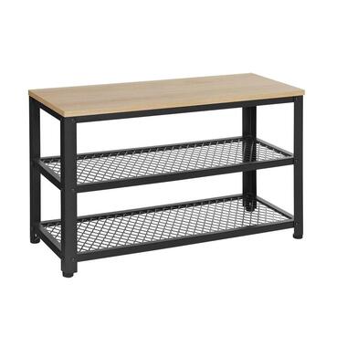 Parya Home - Shoenenrek - Hout & Metaal - Zwart product