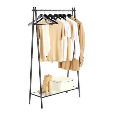 Parya Home Stalen kledingrek met kledingstang - zwart product