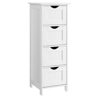 Bobbel Home - Smalle Ladekast - 4 Lades - Hout - Wit product