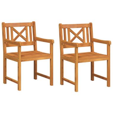 vidaXL - Tuinstoelen - Bruin - Massief Acaciahout - 2 stuks - 56x56x90 cm product