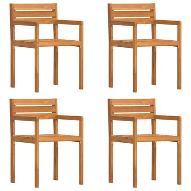 vidaXL - Chaises de jardin - Brun - Bois massif Acacia - 4 pcs - 50x53x80 cm product