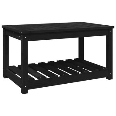 vidaXL - Loungetafel met opbergruimte - Zwart - Grenenhout - 82,5x50,5x45 cm product