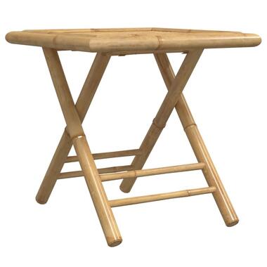 vidaXL - Loungetafel - Inklapbaar - Bruin - Bamboe - 45x45x45cm product