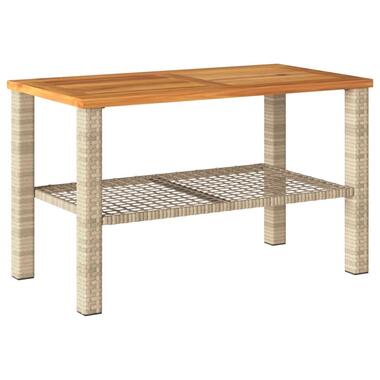 vidaXL - table de jardin - Beige - Rotin synthétique - 70 x 38 x 42 cm product