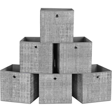 Opvouwbare opbergdozen, 6 stuks, kubussen, bakken, manden, kisten product