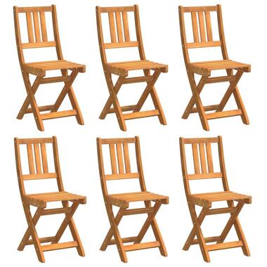 vidaXL - Inklapbare tuinstoelen - Bruin - Acacia - 6 stuks - 36x46x86 cm product