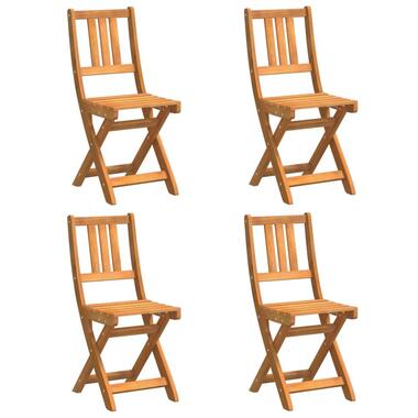 vidaXL - Opvouwbare Tuinstoelen - Massief Acaciahout - 4 st - 36x46x86uks cm product