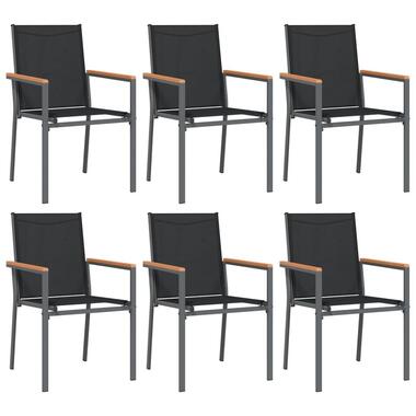 vidaXL - Chaises de jardin - Noir - Textilène et acier - 55x61,5x90cm product