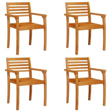 vidaXL - Tuinstoelen - Bruin - Acaciahout - 4 stuks - 59x55x85 cm product