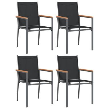 vidaXL - chaise de jardin - Noir - Acier - 4 pcs - 55x61,5x90 cm product