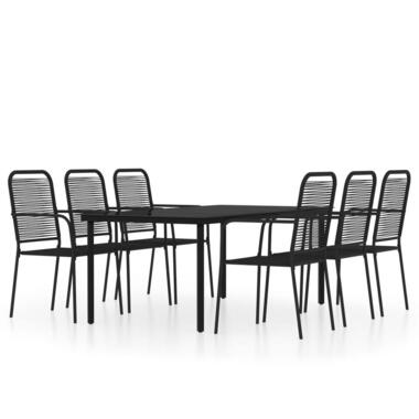 vidaXL - Eethoek - Zwart - Staal - 200 cm tafellengte product