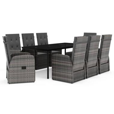 vidaXL - ensemble de salle à manger de jardin - Gris - Rotin synthétique product