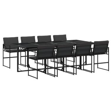 vidaXL - ensemble à manger de jardin - Noir - Acier product