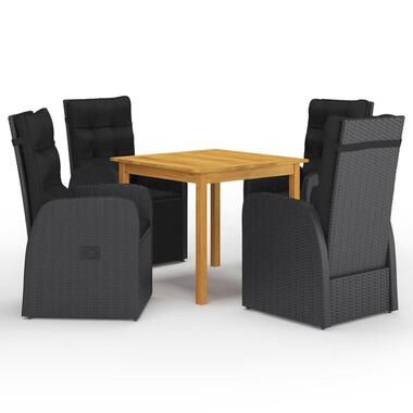 vidaXL - ensemble à manger - Noir - Bois d'acacia product