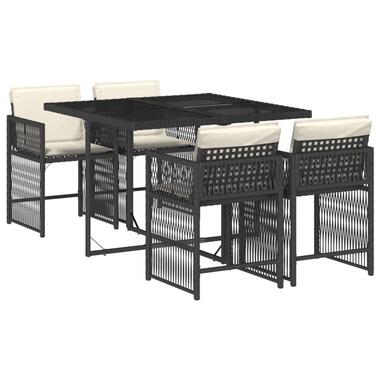 vidaXL - Tuinset - Zwart - Poly rattan product