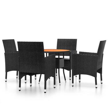 vidaXL - Tuinset - Zwart - Poly rattan product