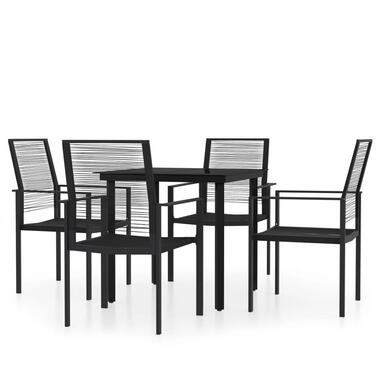 vidaXL - ensemble de salle à manger - Noir - Acier - 80 cm tafellengte product