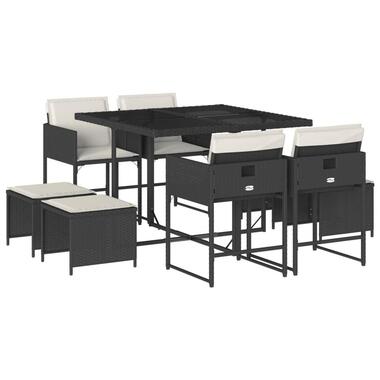 vidaXL - Tuinset - Zwart - Poly rattan product