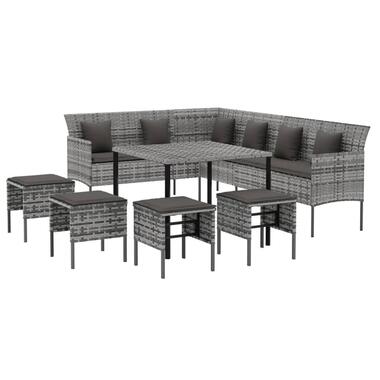 vidaXL - ensemble de salle à manger de jardin - Gris - Rotin synthétique product
