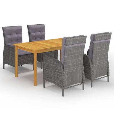 vidaXL - ensemble à manger - Gris - Bois d'acacia product