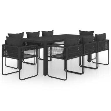 vidaXL - ensemble à manger - Noir - PVC - 184.5 cm tafellengte product