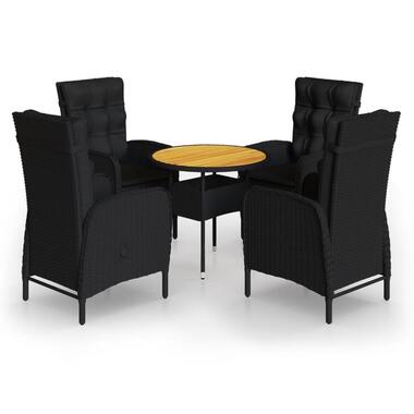 vidaXL - ensemble de bistrot - Noir - Rotin synthétique - Ø 80 cm table product