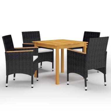 vidaXL - Tuinset - Zwart - Poly rattan product