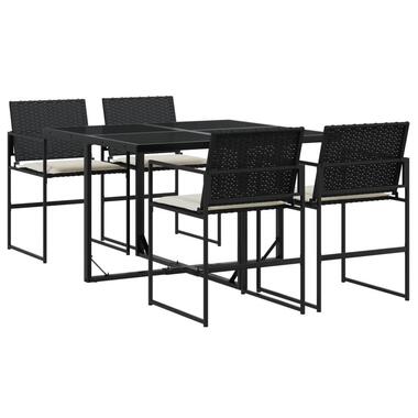 vidaXL - Tuinset - Zwart - Poly rattan product