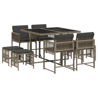 vidaXL - ensemble de salle à manger de jardin - Gris - Rotin synthétique product