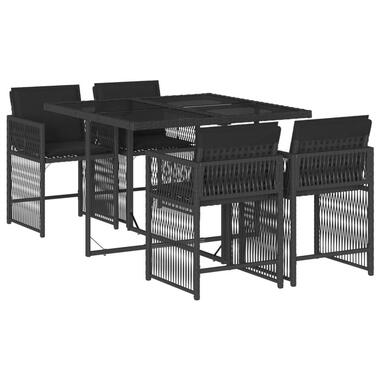 vidaXL - ensemble de salle à manger de jardin - Noir - Rotin synthétique product