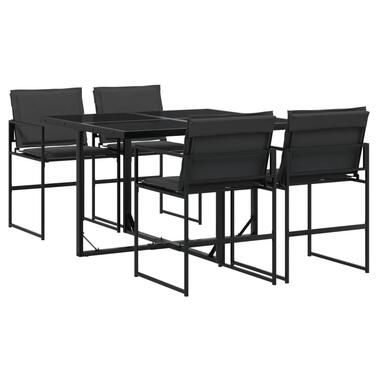 vidaXL - ensemble à manger de jardin - Noir - Acier product