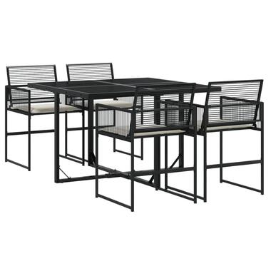 vidaXL - ensemble à manger de jardin - Noir - Rotin synthétique product