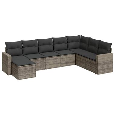 vidaXL - ensemble de canapés de jardin - Gris - Rotin synthétique product