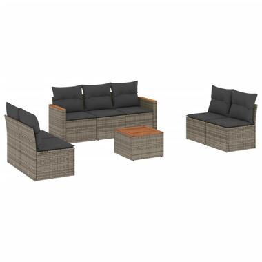 vidaXL - ensemble de canapés de jardin - Gris - Rotin synthétique product
