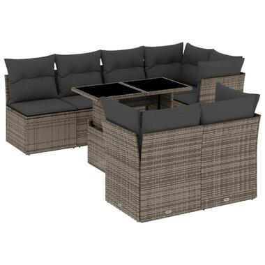 vidaXL - ensemble de canapés de jardin - Gris - Rotin synthétique product