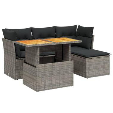 vidaXL - Loungeset - Grijs - Poly rattan product