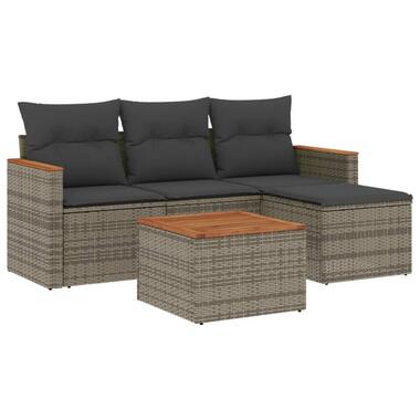 vidaXL - Loungeset - Grijs - Poly rattan product