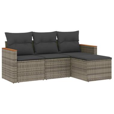 vidaXL - Loungeset - Grijs - Poly rattan product