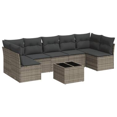 vidaXL - ensemble de canapés de jardin - Gris - Rotin synthétique product