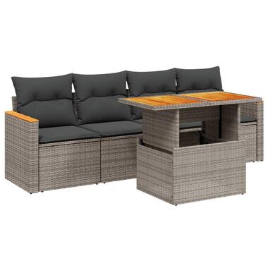 vidaXL - Loungeset - Grijs - Poly rattan product