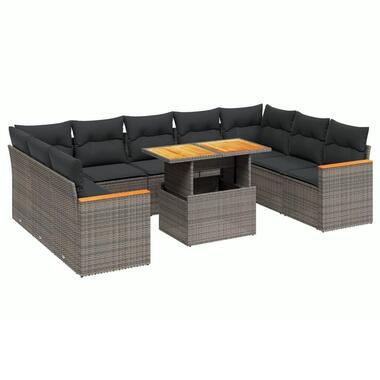 vidaXL - ensemble de canapés de jardin - Gris - Rotin synthétique product