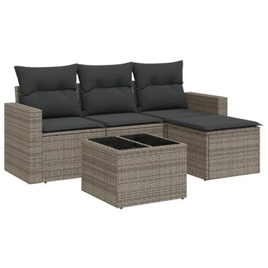 vidaXL - Loungeset - Grijs - Poly rattan product